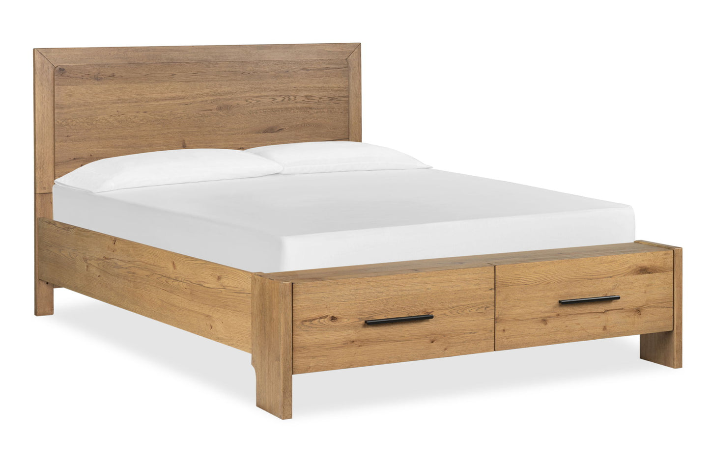 Davenport - Queen Panel Storage Footboard - Rustic Caramel