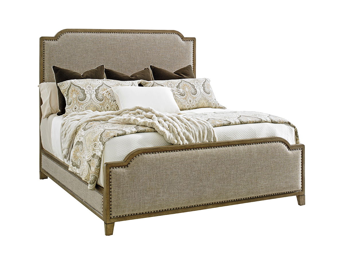 Cypress Point - Stone Harbour Upholstered Bed 5/0 Queen - Light Brown