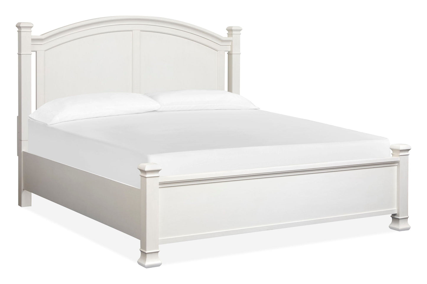 Kingston - Queen Panel Footboard - Whisper White And Cerused Nutmeg
