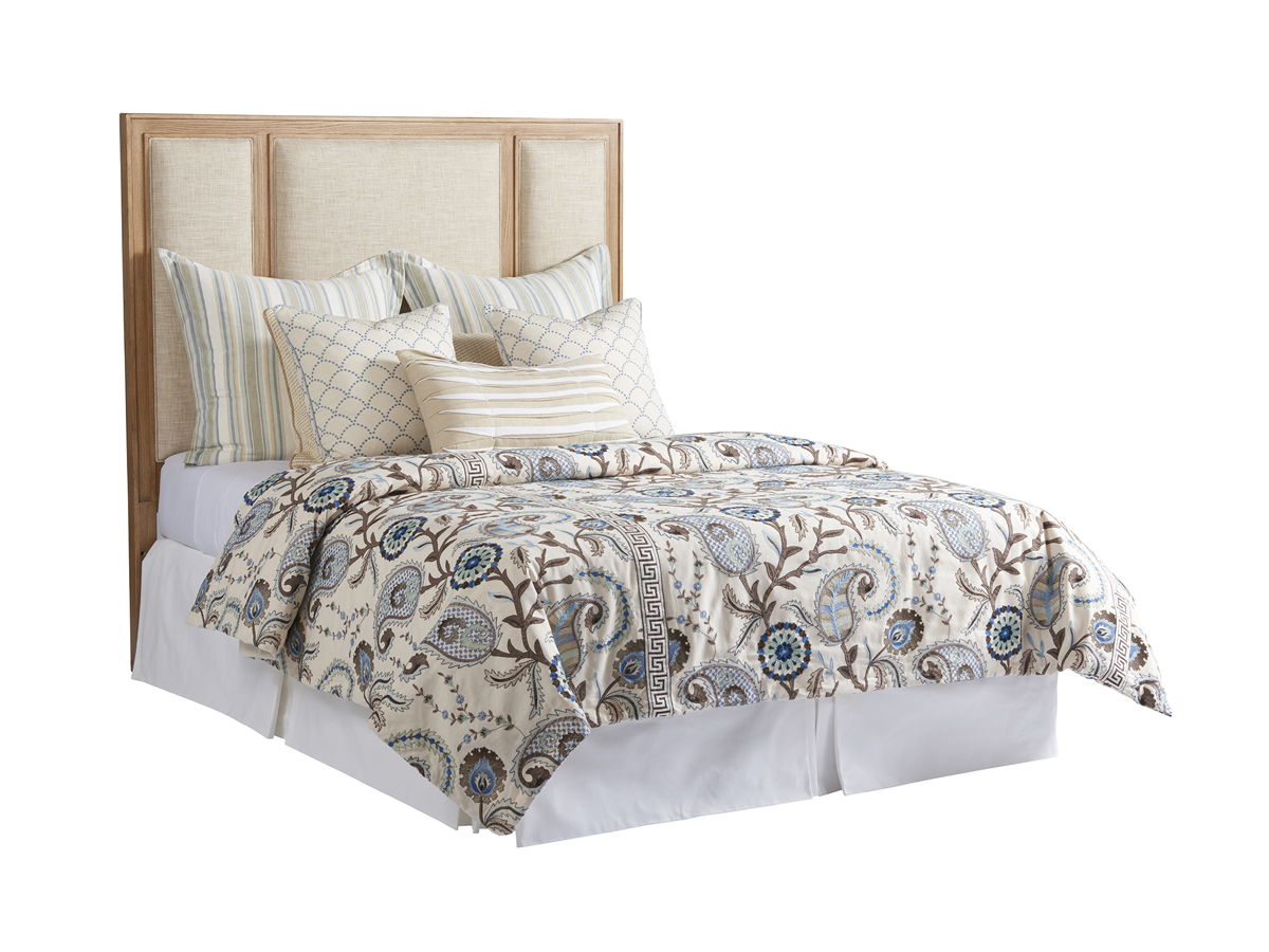 Newport - Crystal Cove Upholstered Panel Headboard 5/0 Queen - Light Brown