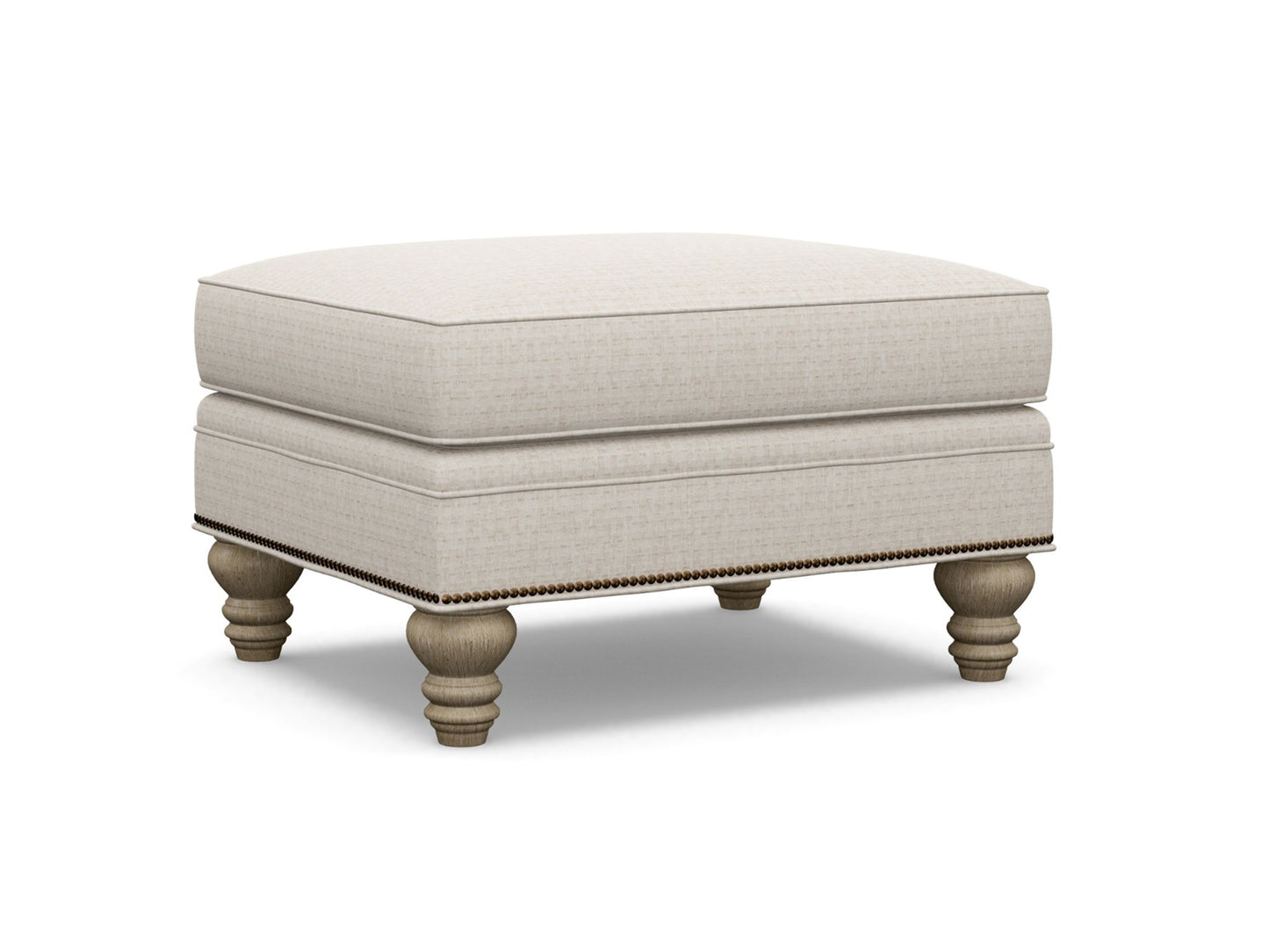 Lexington Upholstery - Micah Ottoman - White