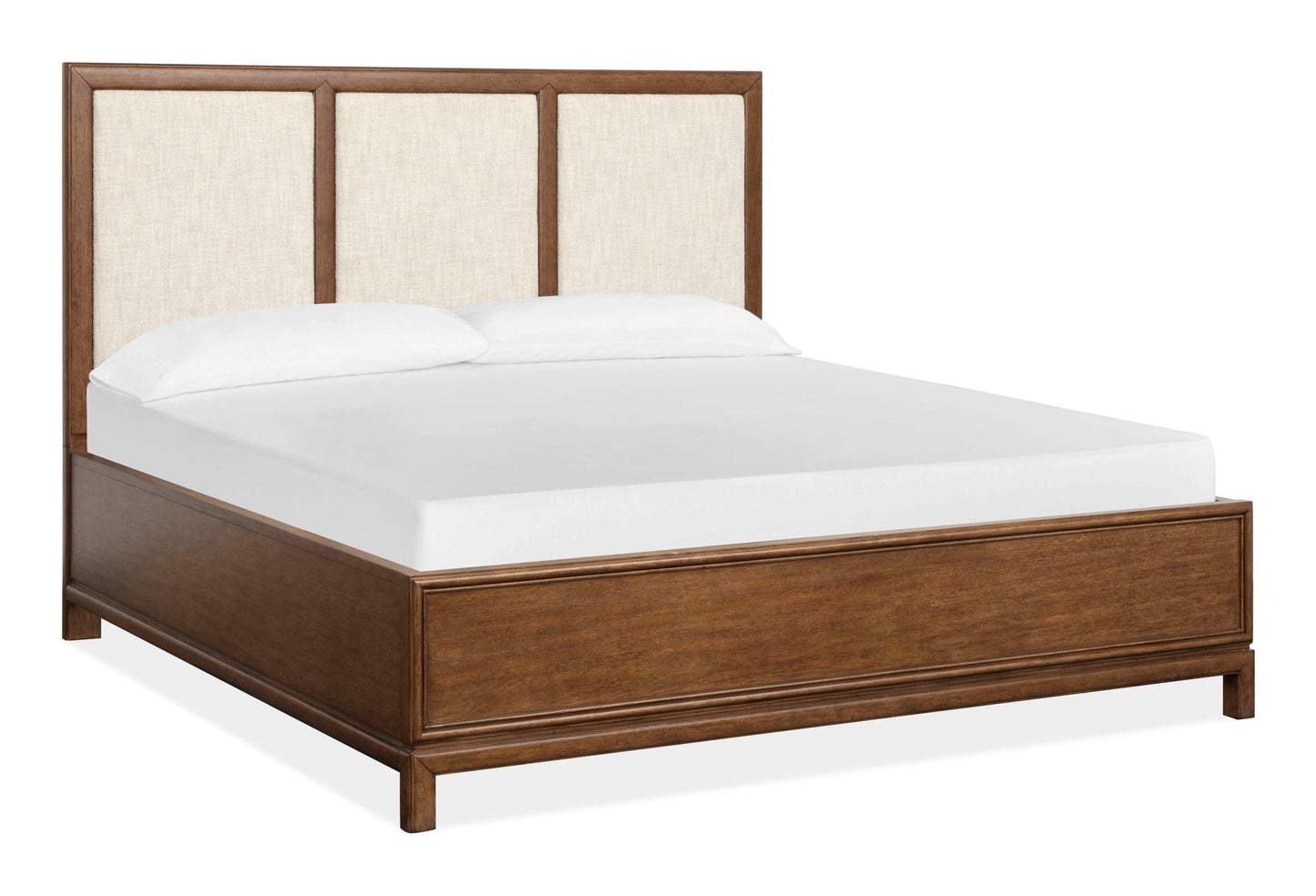 Ridgefield - Queen Panel Upholstered Headboard - Russet