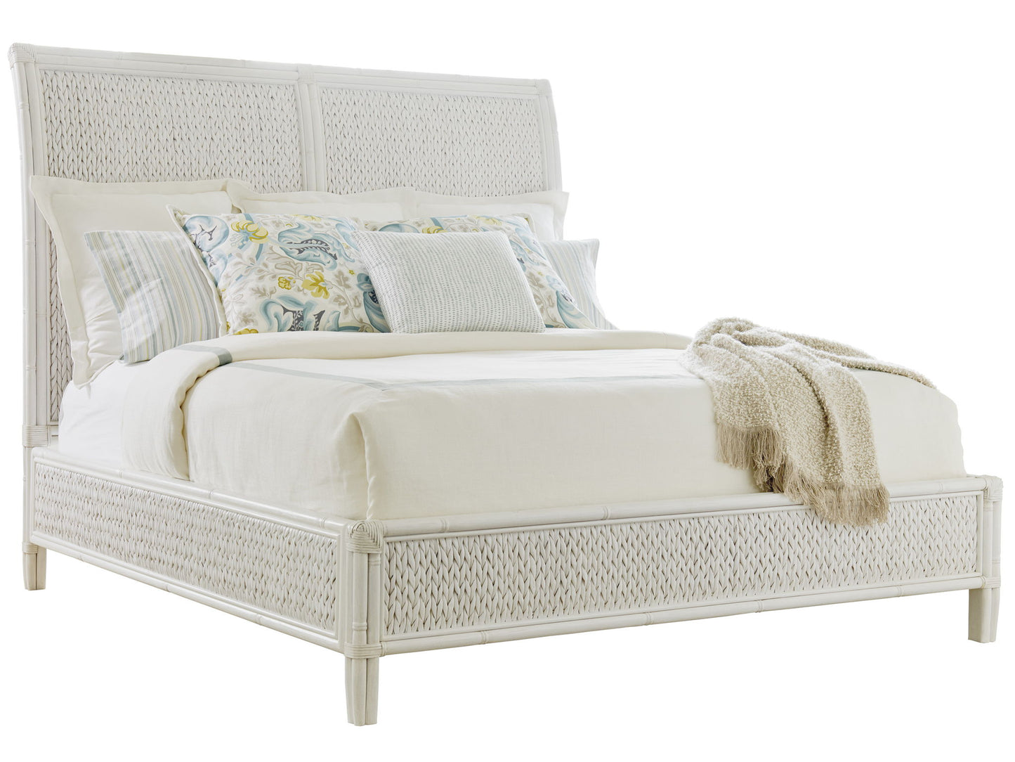 Ocean Breeze - Siesta Key Woven Headboard 6/6 King - White
