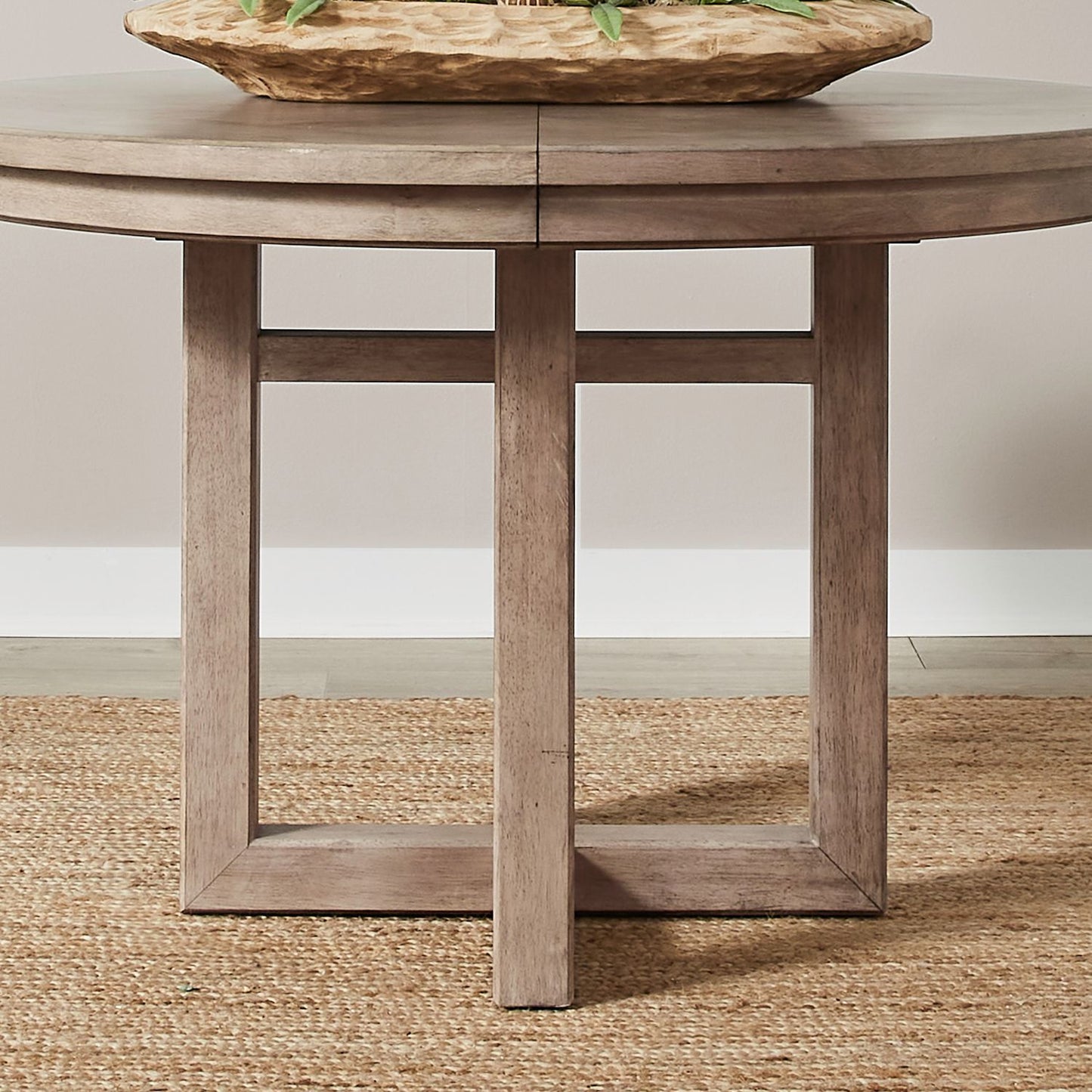 Proximity Place - Round Pedestal Table Base - Barley Buff