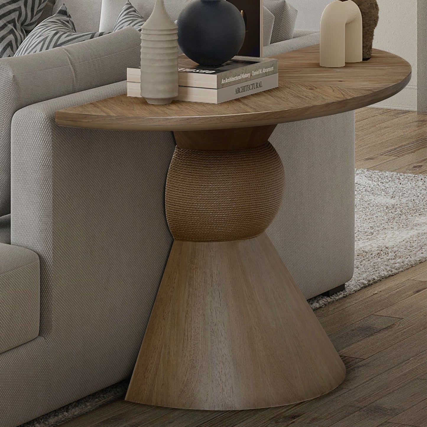 Briarcrest - Demilune Sofa Table Base - Tobacco