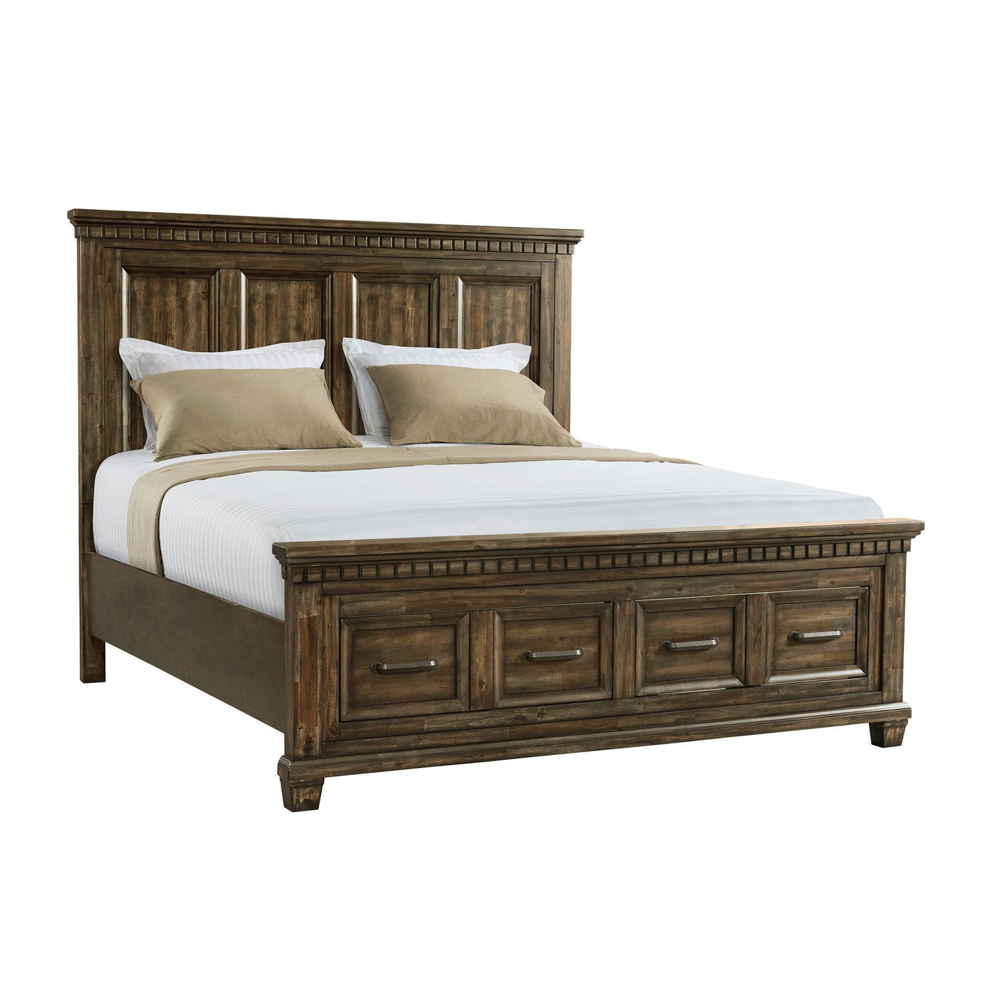 McCoy - Queen Storage Footboard With Slats - Charcoal
