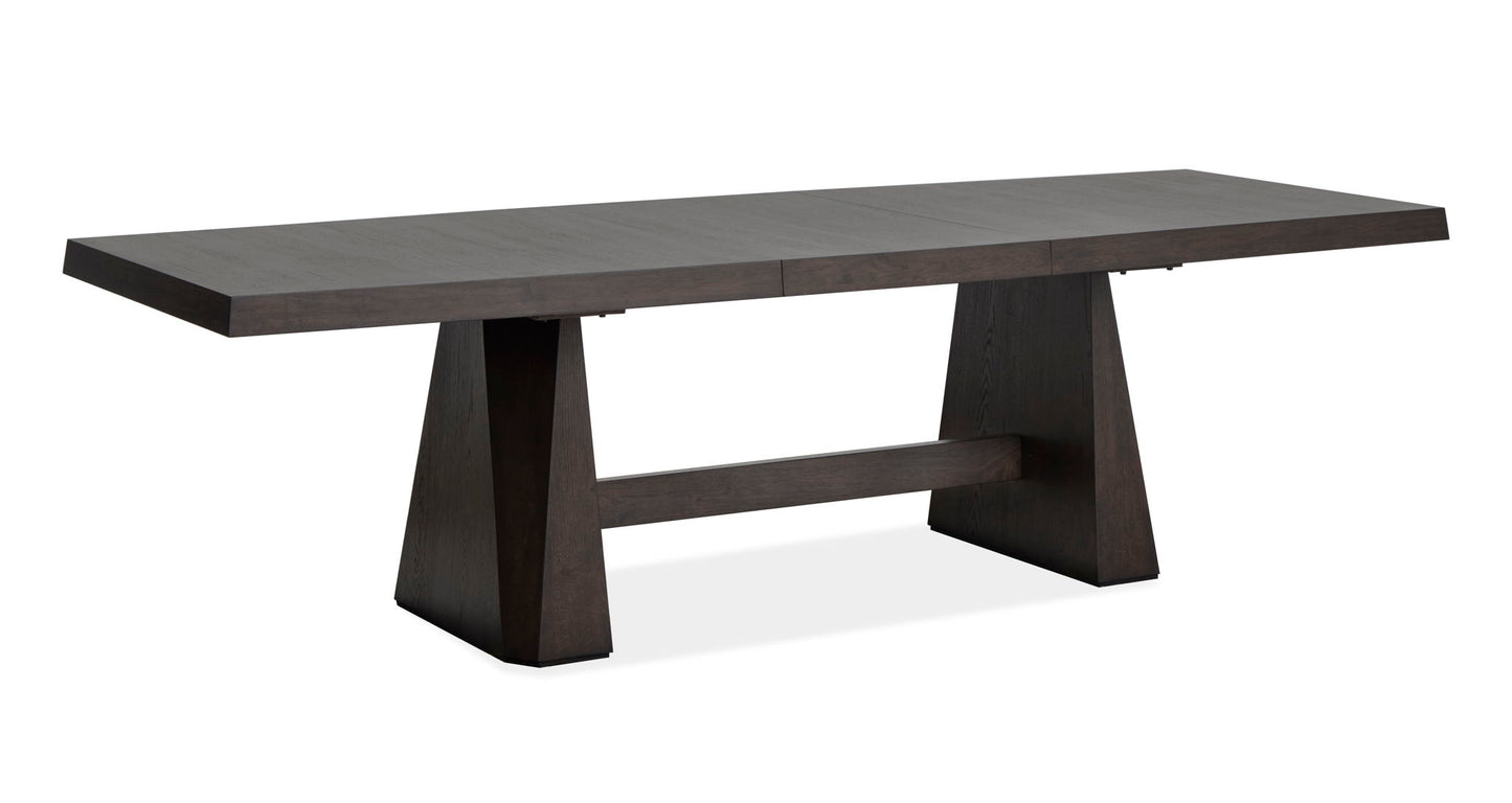 Tauren - Double Pedestal Dining Table Top - Coffee Bean