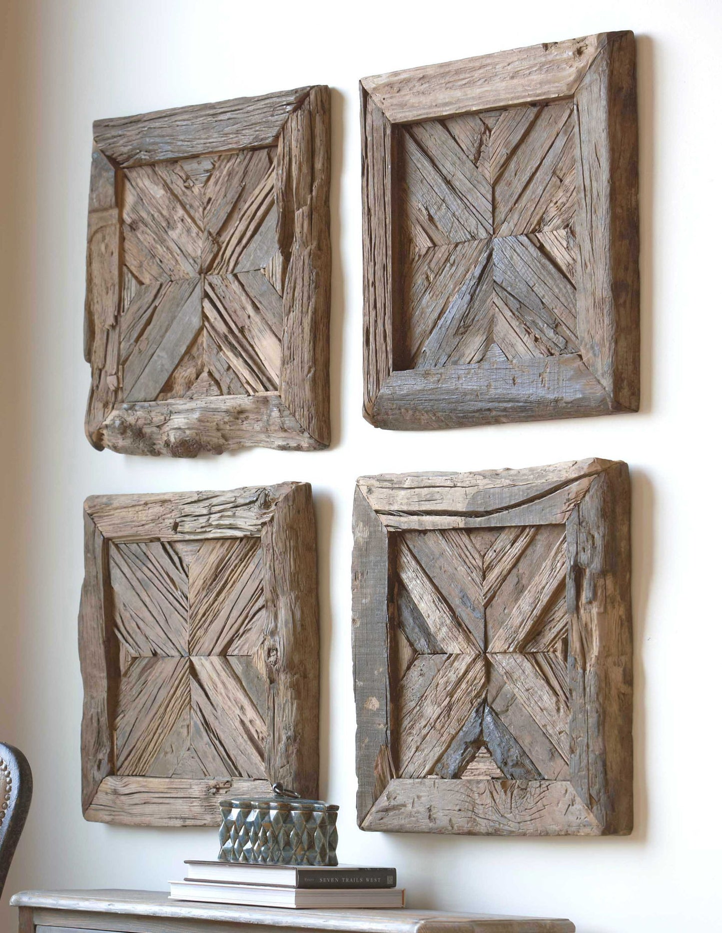 Rennick - Reclaimed Wood Wall Art - Light Brown