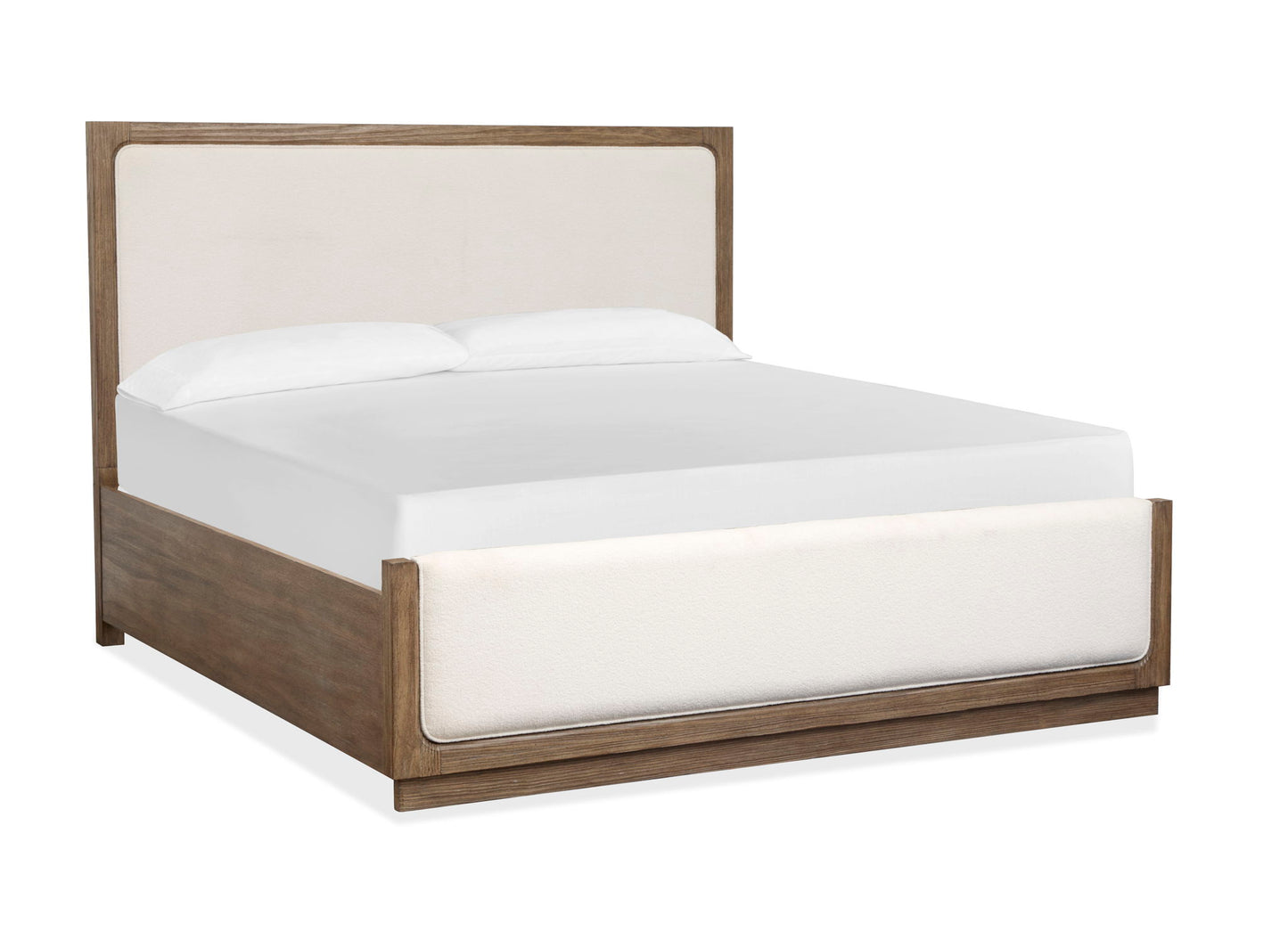 Westbourne - Queen Panel Upholstered Headboard - Dark Umber
