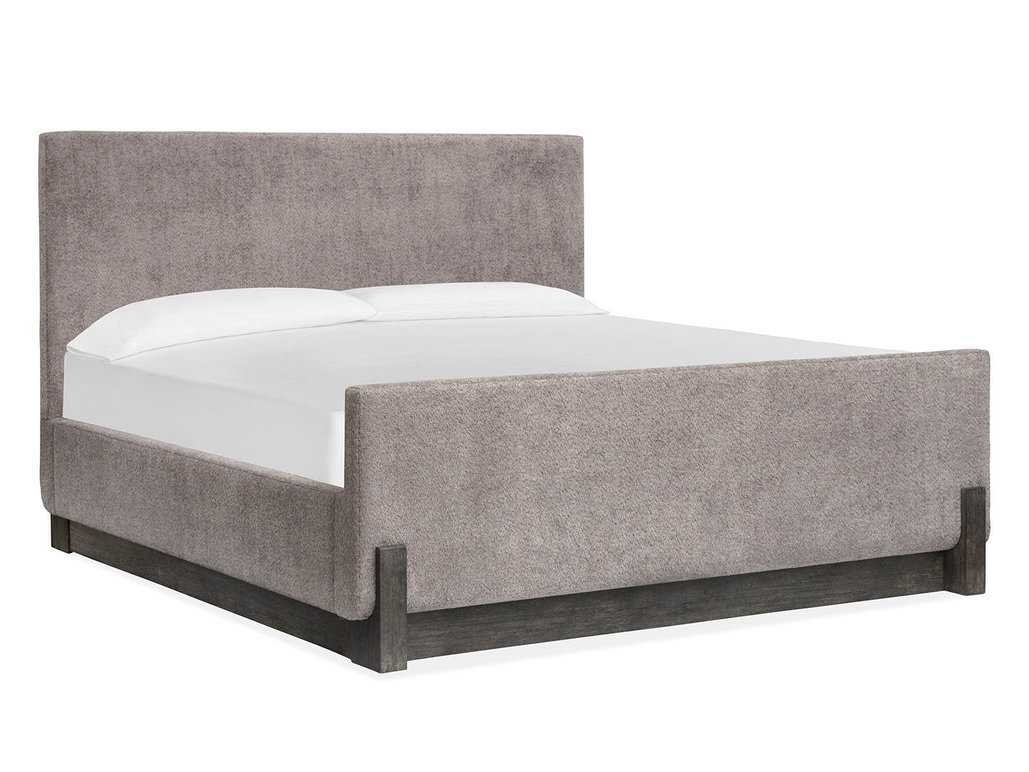 Kinsley - King Panel Upholstered Footboard - Black Heron