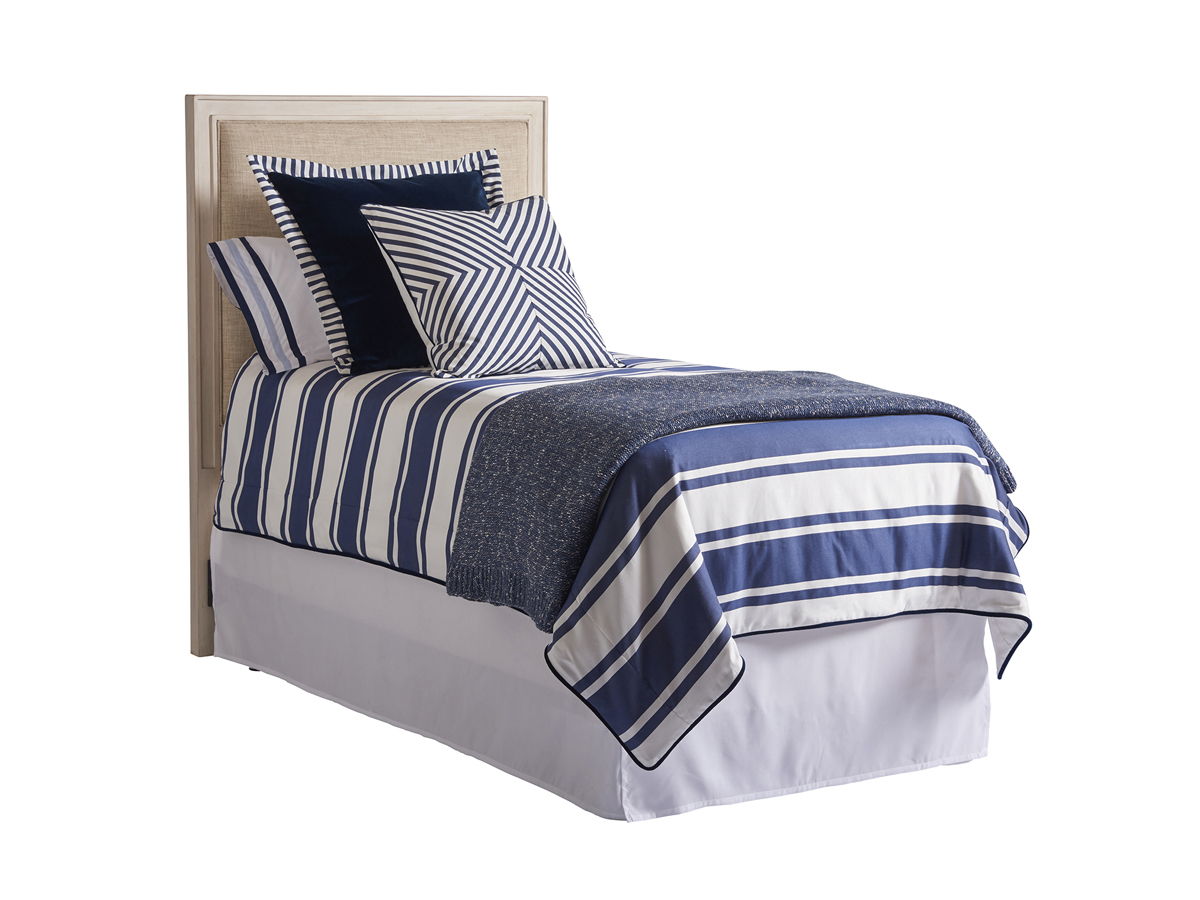 Newport - Crystal Cove 3/3 Twin Custom Upholstered Panel Headboard - Sailcloth
