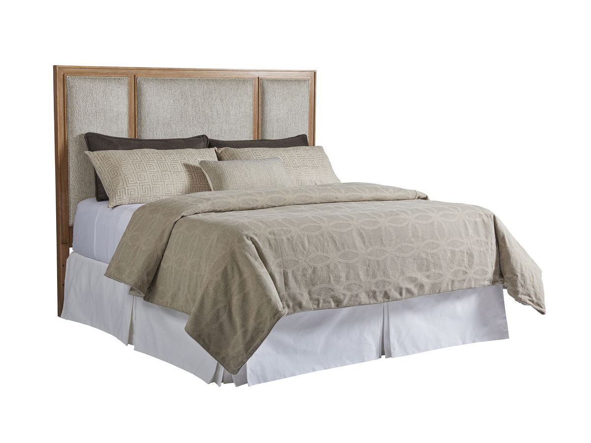Newport - Crystal Cove Upholstered Panel Headboard Ca King - Light Brown