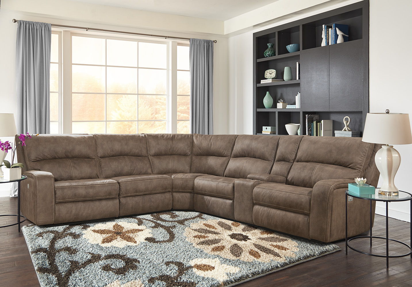 Polaris - Power Right Arm Facing Recliner - Kahlua