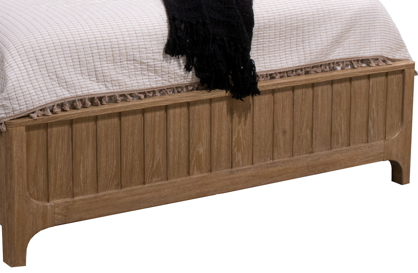 Escape - Bedroom King Footboard With Slats - Glazed Natural Oak