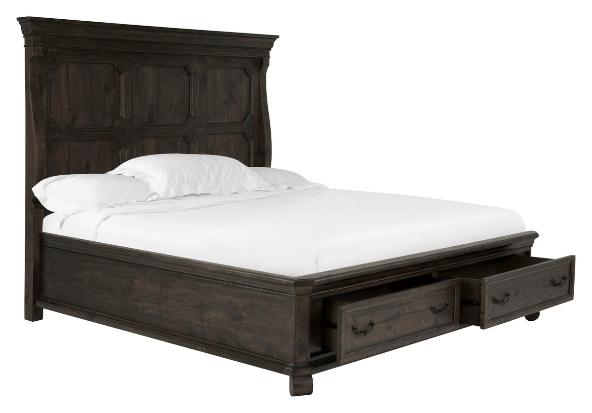 Bellamy - King Bed Storage Footboard - Peppercorn