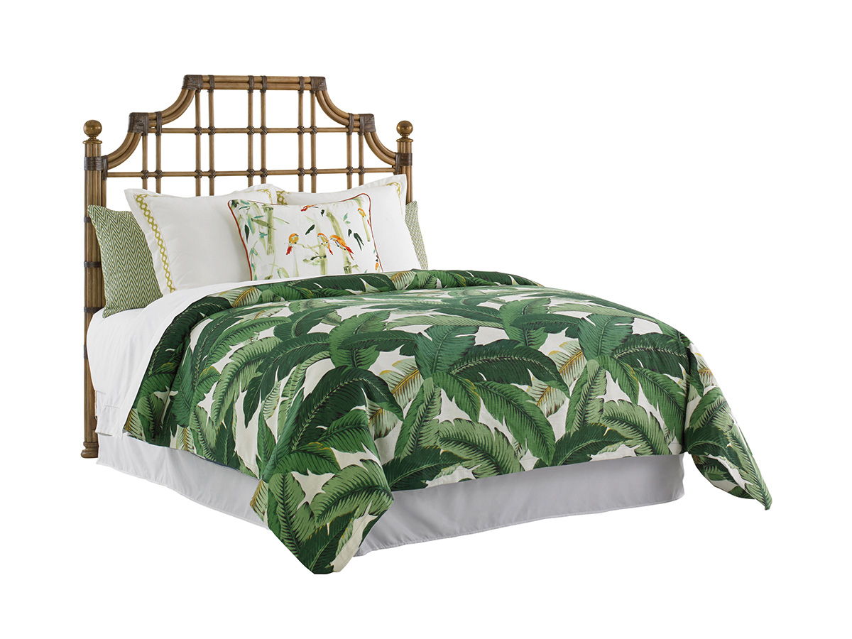 Twin Palms - St. Kitts Rattan Headboard 5/0 Queen - Light Brown