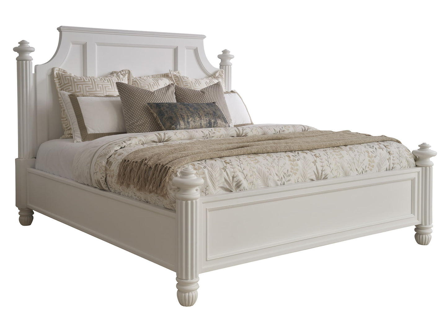Villa Blanca - Santorini Panel Bed 6/0 California King - White