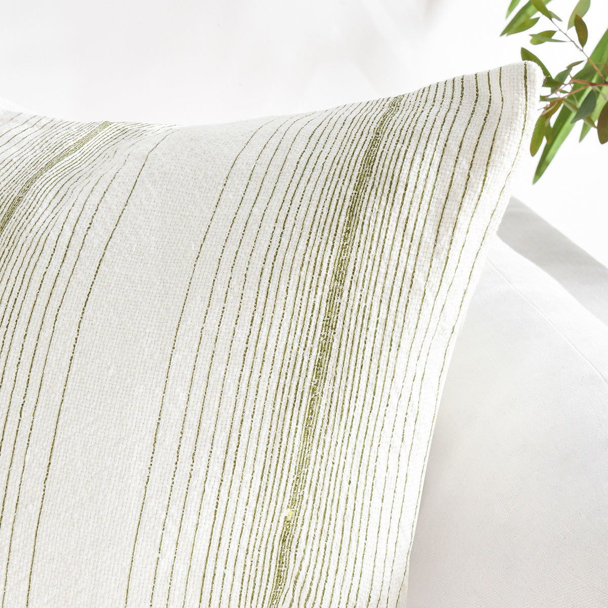 Stillness - 26" x 26" ST Theta Pillow - Wheat Green