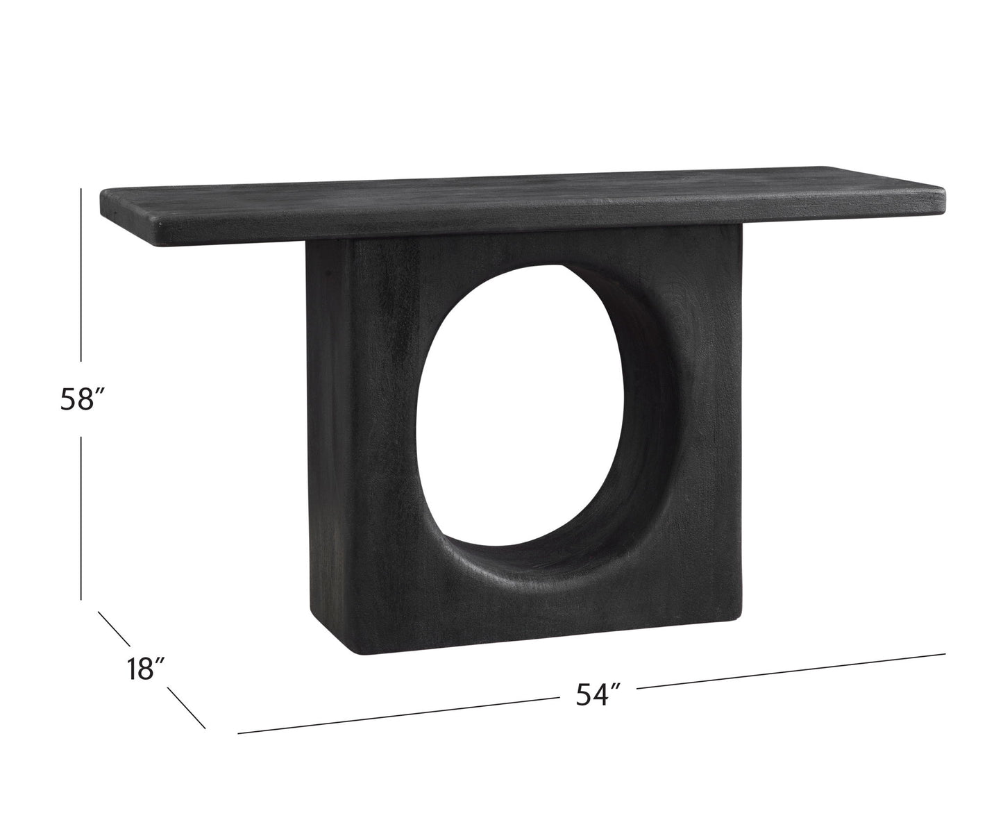 Compass - Console Table Base - Black