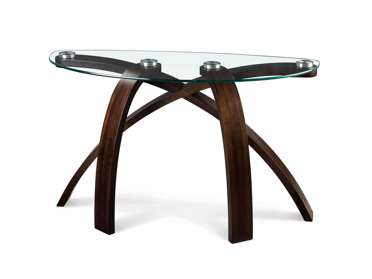 Allure - Sofa Table Base - Hazlenut