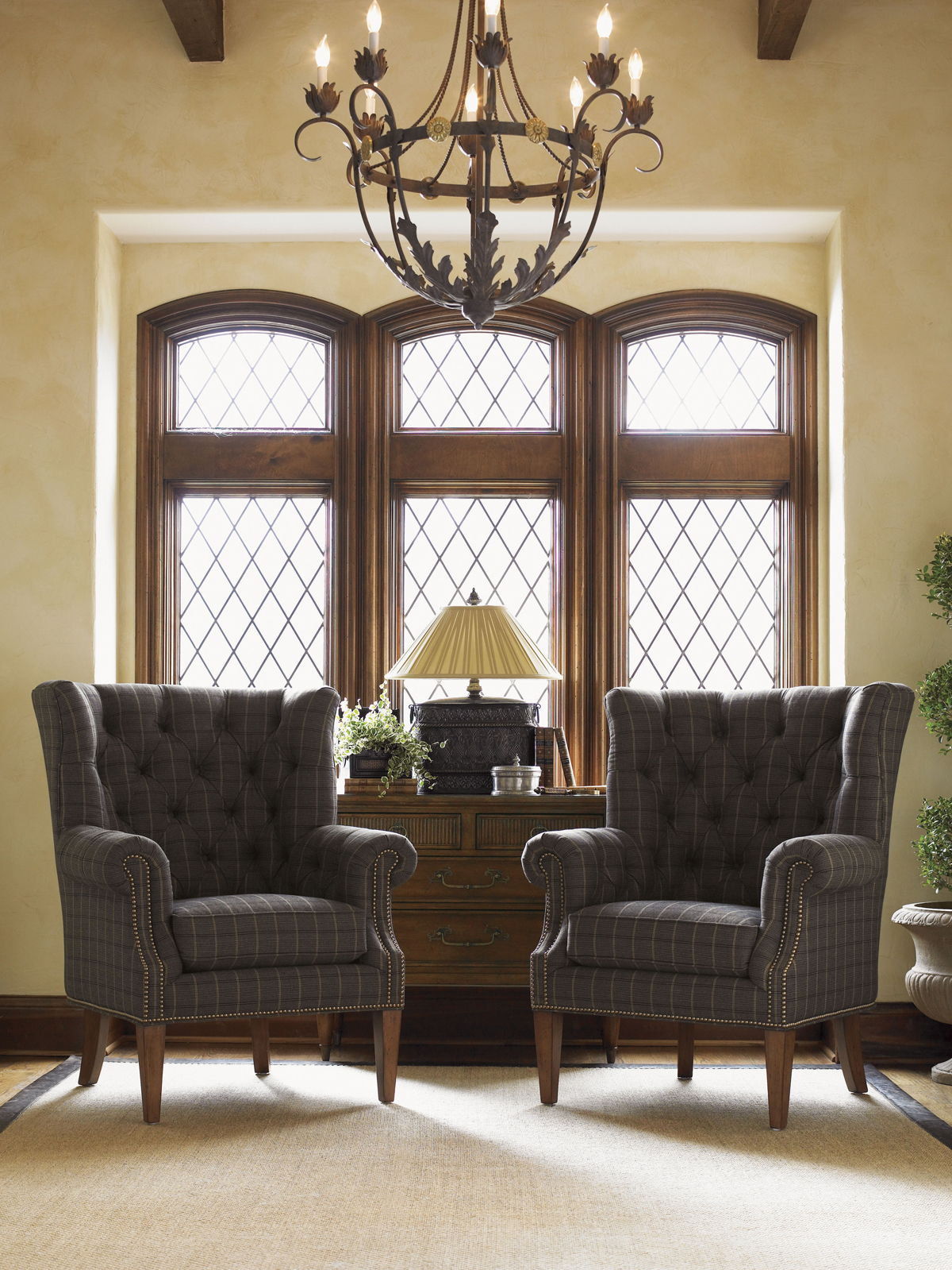 Lexington Upholstery - Suffolk Chair - Dark Brown