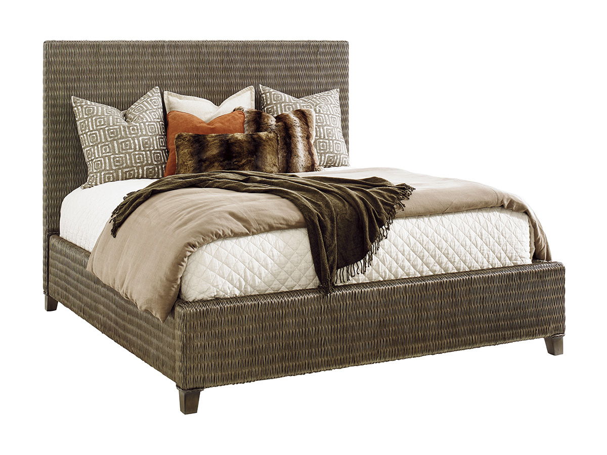 Cypress Point - Driftwood Isle Woven Platform Headboard 6/0 California King - Dark Brown