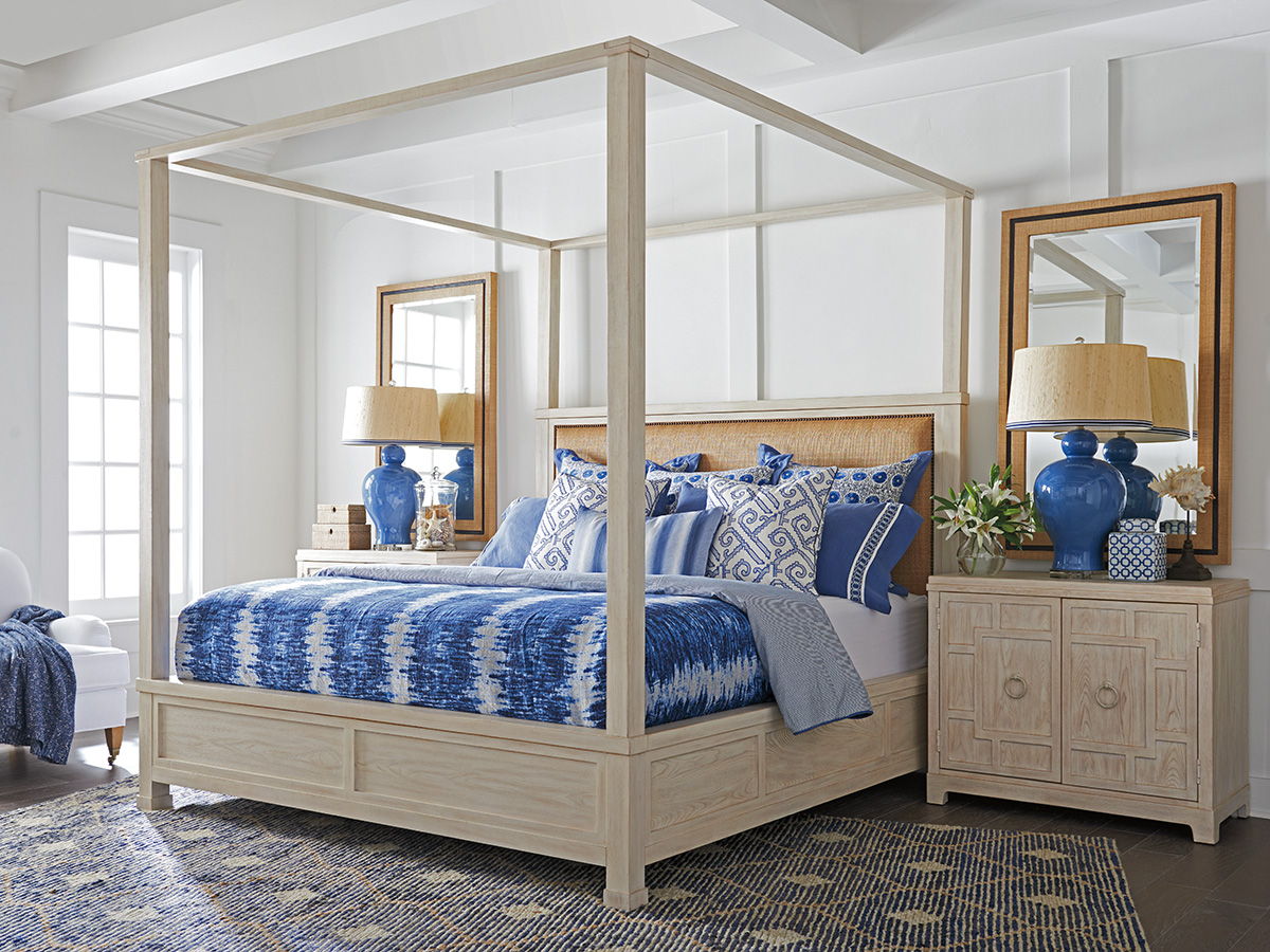 Newport - La Costa Rectangular Raffia Mirror - Light Brown