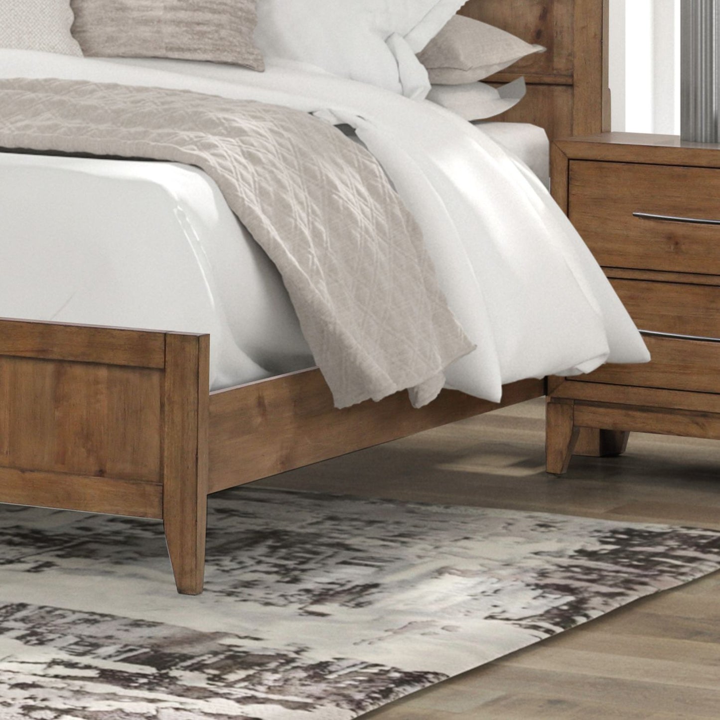 Shaker Lakes - California King Panel Bed Rails - Harvest Brown