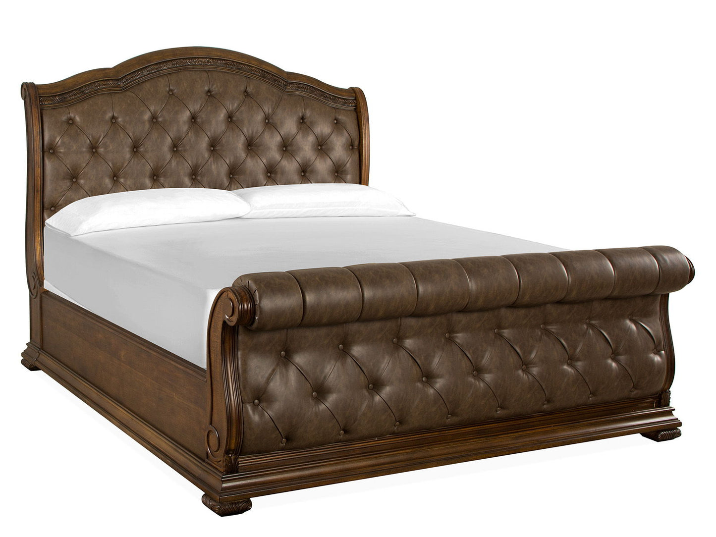Durango - King Sleigh Upholstered Footboard - Willadeene Brown
