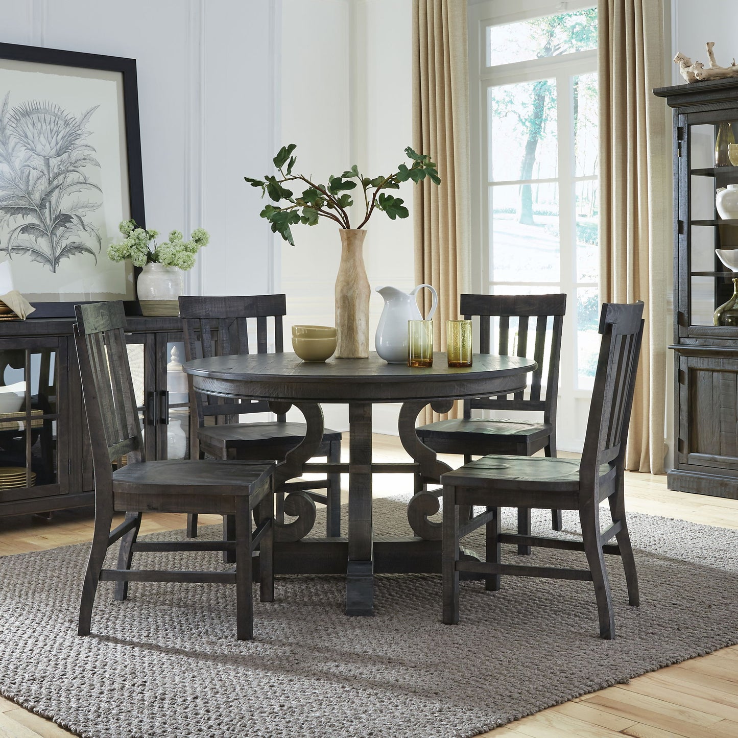Bellamy - 48" Round Dining Table Top - Peppercorn