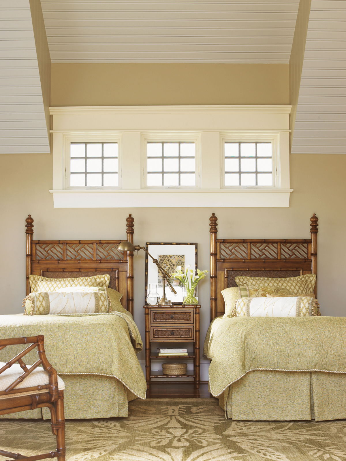 Island Estate - West Indies Headboard 3/3 Twin - Dark Brown