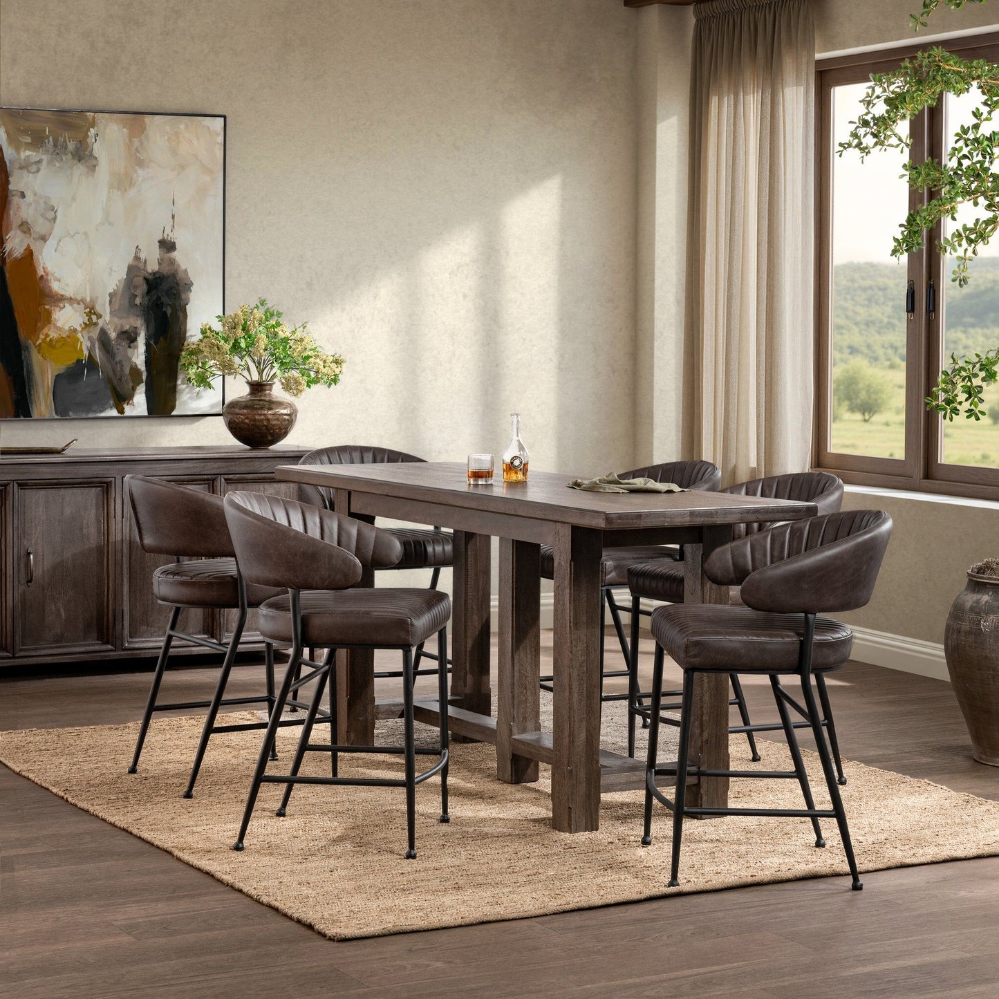 Provence - Counter Table - Cocoa Brown