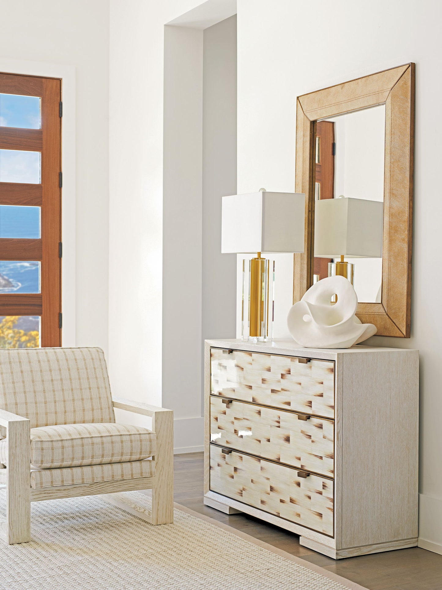 Carmel - Asilomar Rectangular Mirror - Beige