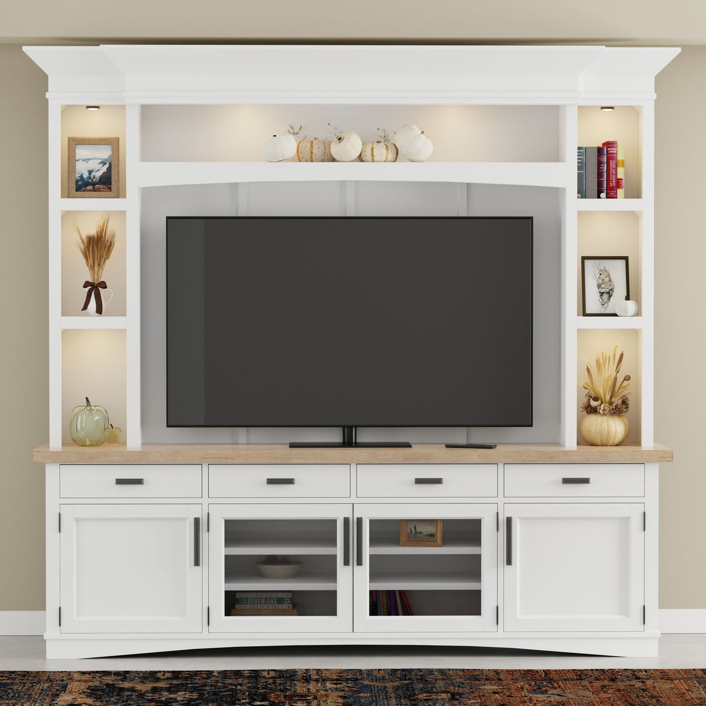 Americana Modern - Hutch Bridge With LED Light - Cotton