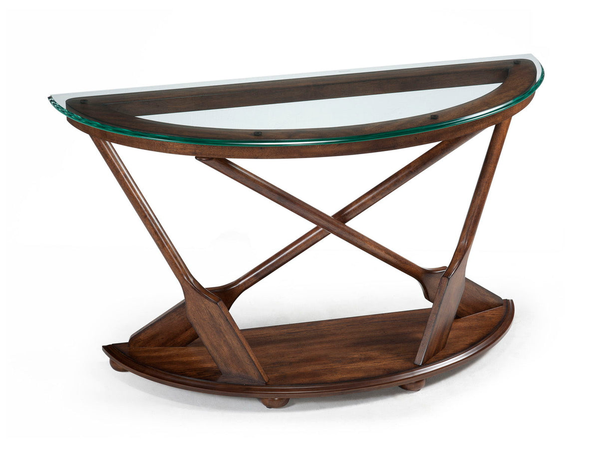 Beaufort - Demilune Sofa Table Top - Dark Oak
