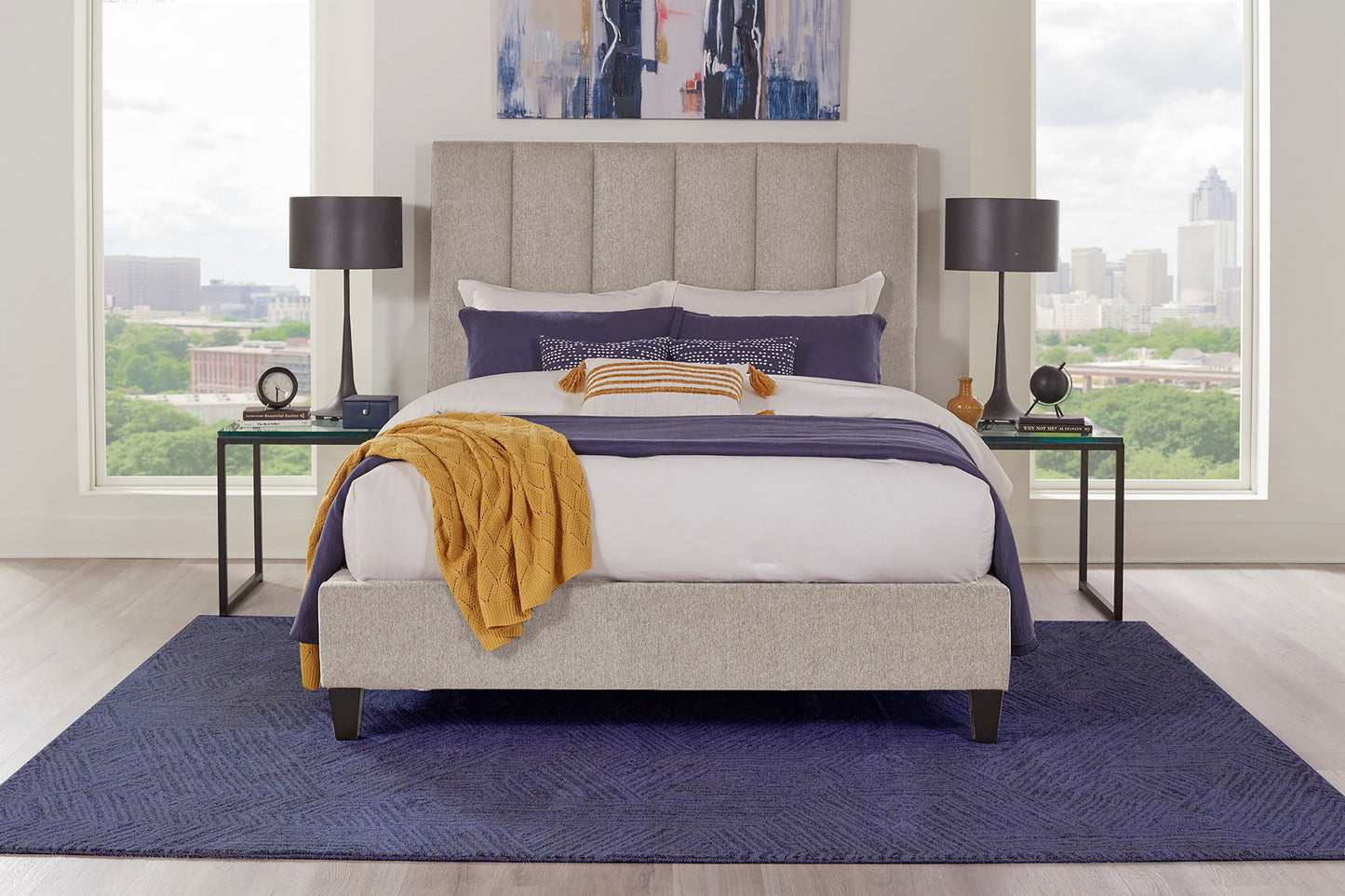 Avery - Queen Footboard And Rails - Dune Natural