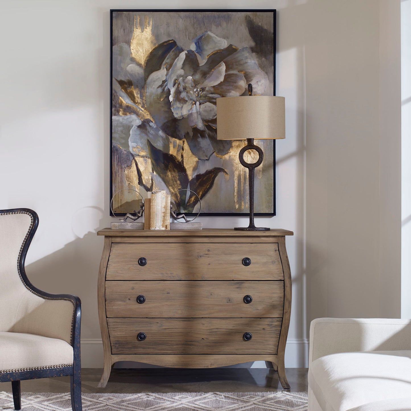 Dazzling - Floral Art - Light Brown