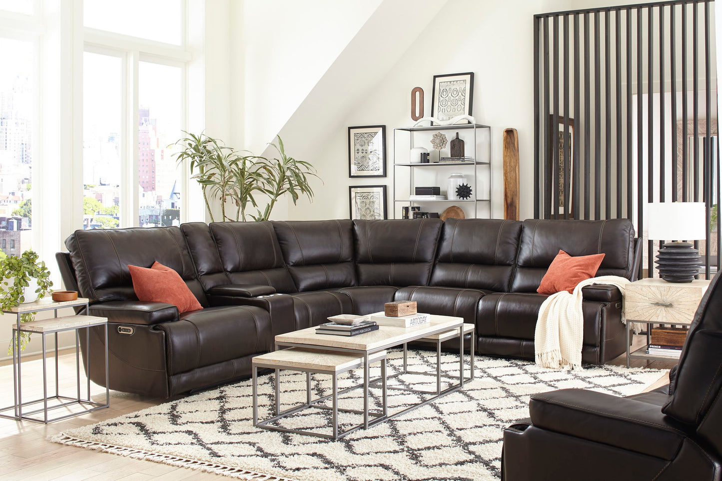 Whitman - Powered By Freemotion Cordless Armless Chair - Verona Coffee