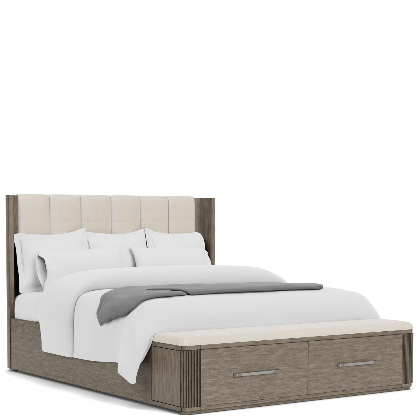Sariel - Queen/King Storage Rails - Light Brown