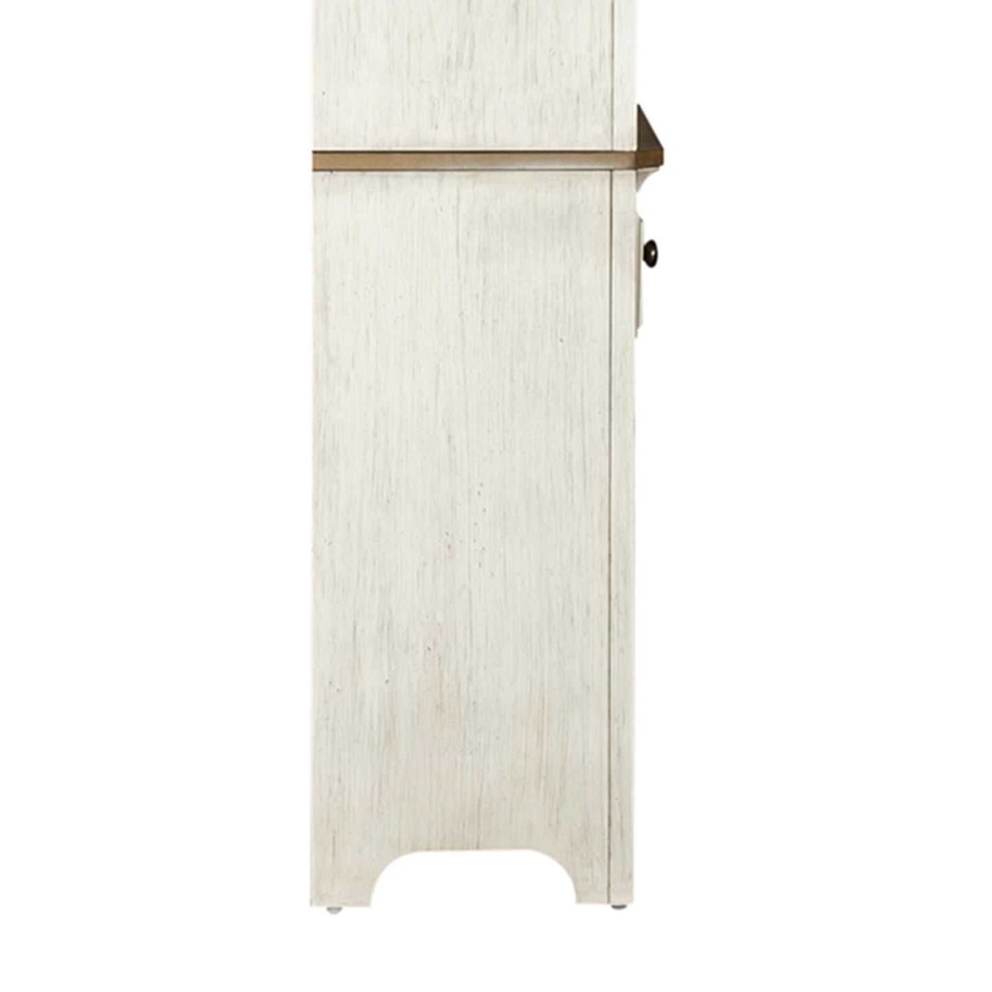 Farmhouse Reimagined - Left Pier Base - Antique White / Chestnut Tops