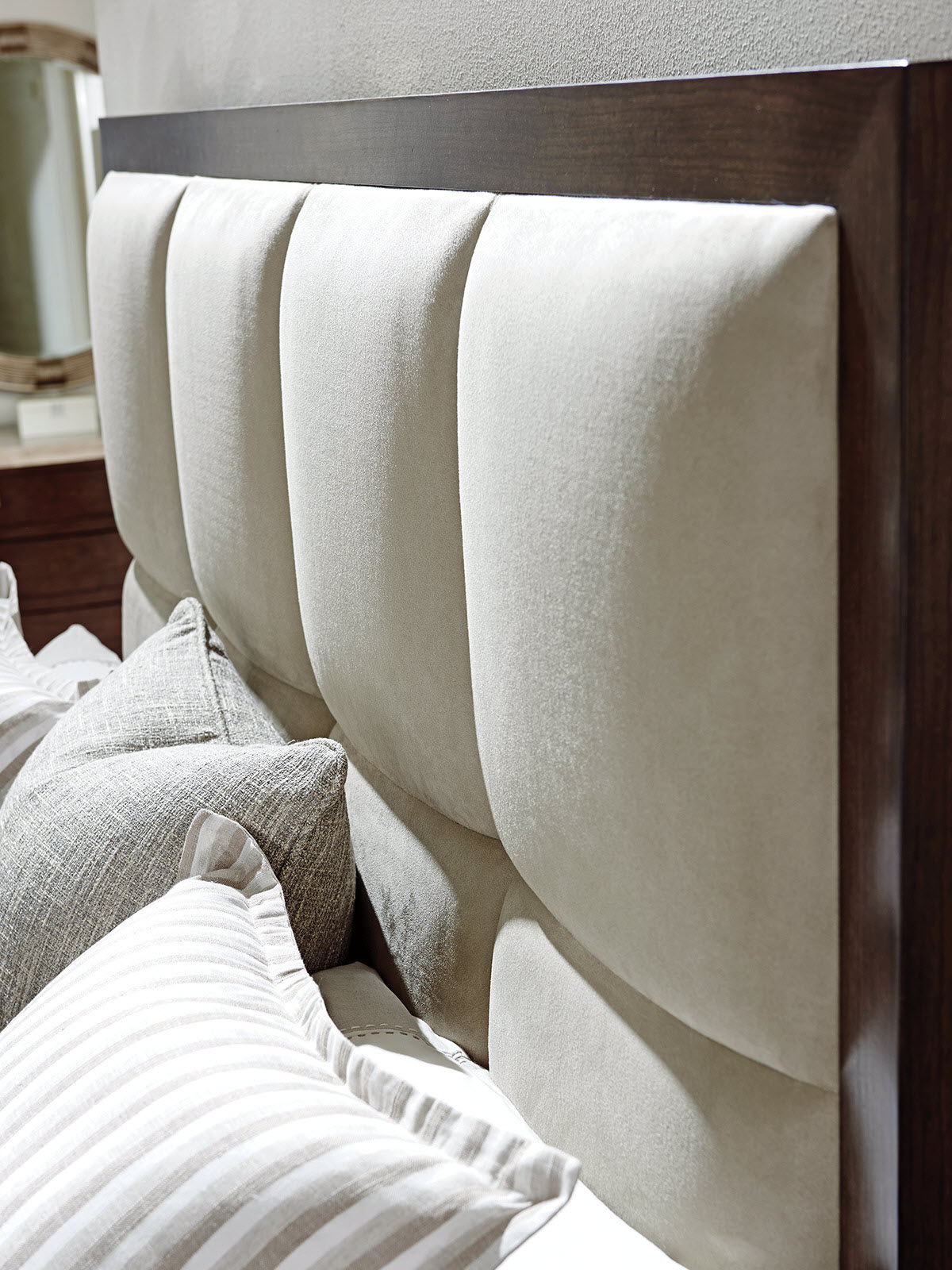 Laurel Canyon - Casa Del Mar Upholstered Headboard 6/6 King - Dark Brown