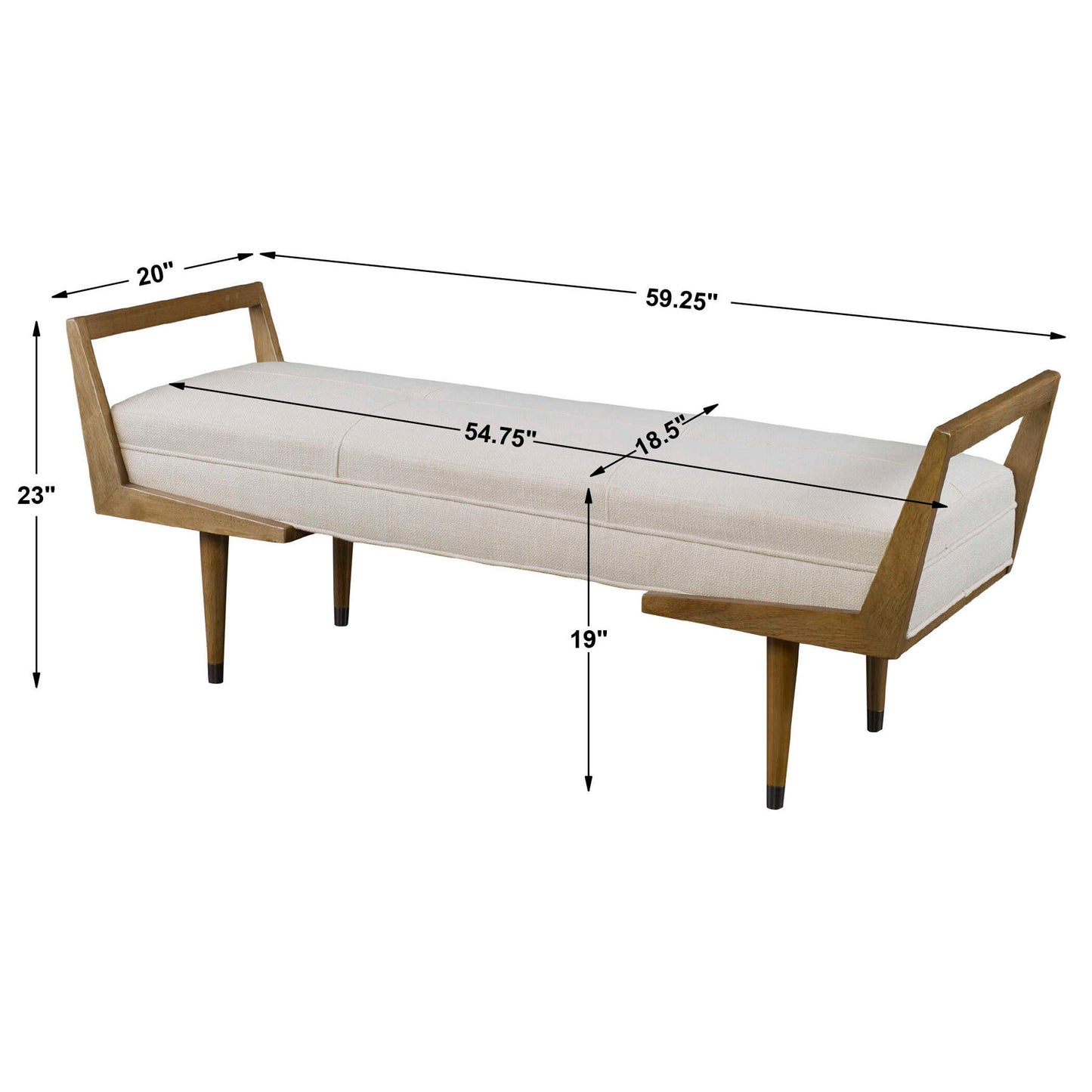 Waylon - Mid-Century Modern Bench