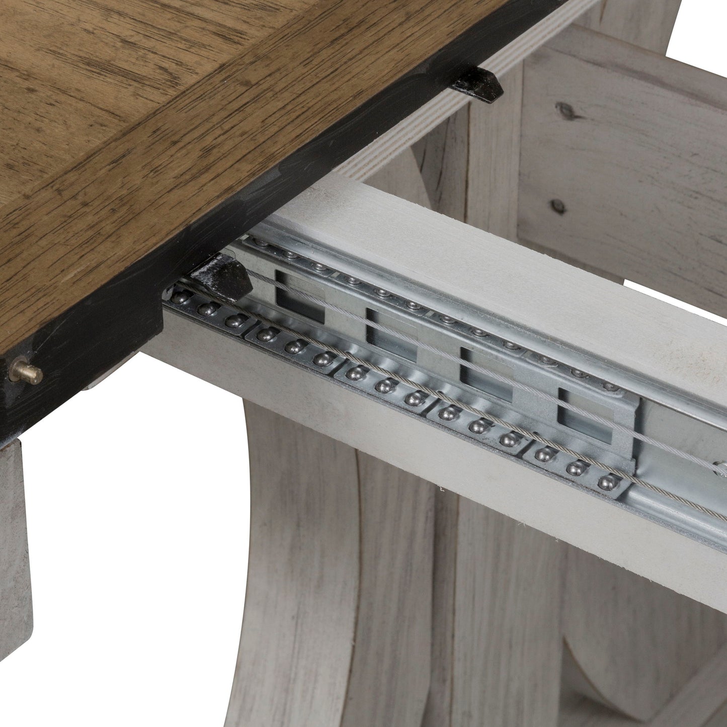 Farmhouse Reimagined - Trestle Table Top - Antique White / Chestnut Tops