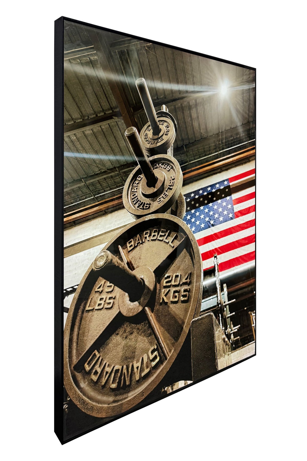 Iron Resolve - 32 X 48 - High Gloss Canvas In Frame - Brown