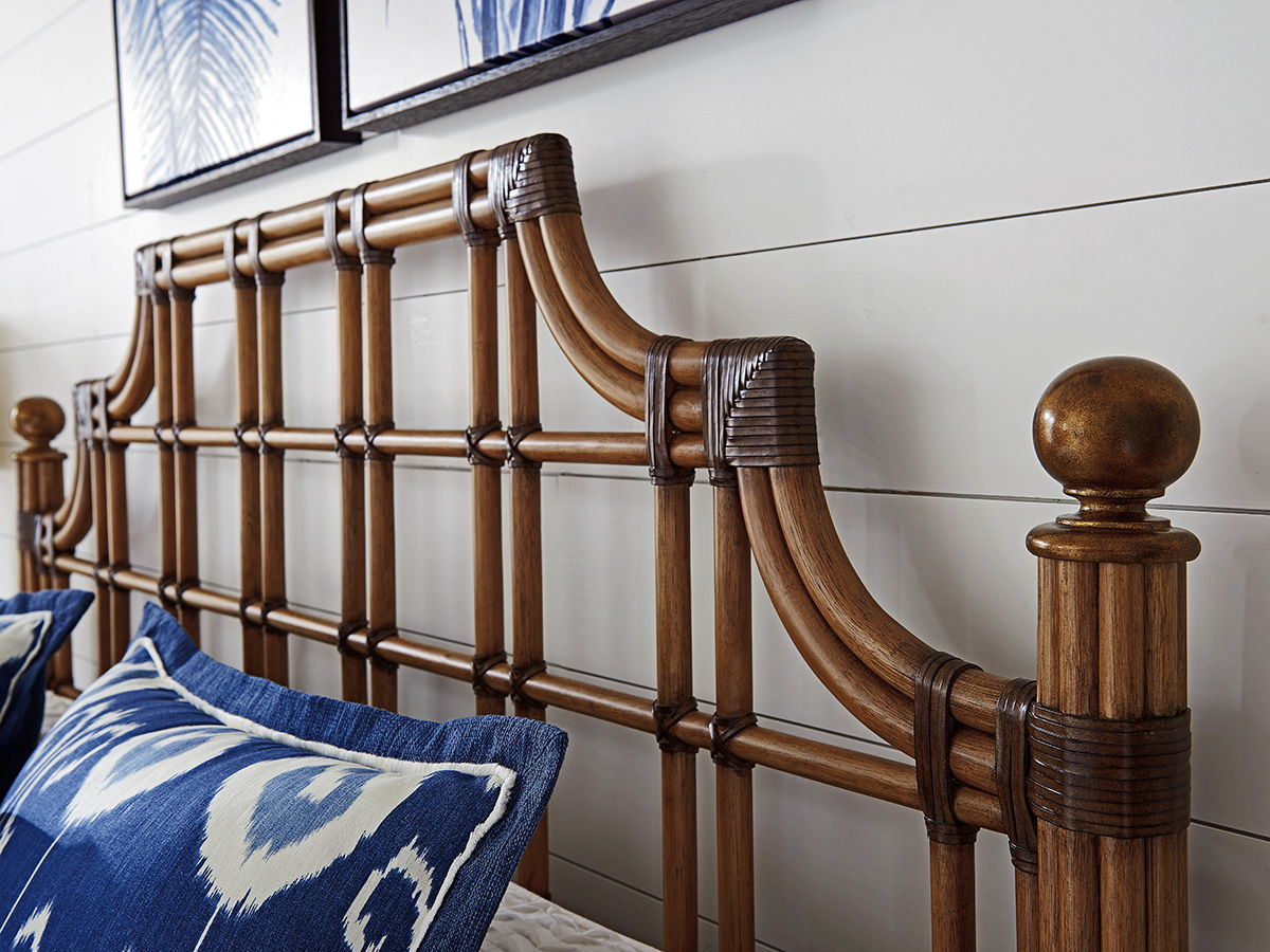 Twin Palms - St. Kitts Rattan Headboard 6/6 King - Light Brown