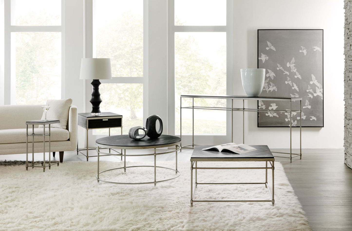 Commerce And Market - Saint Armand Rectangular End Table