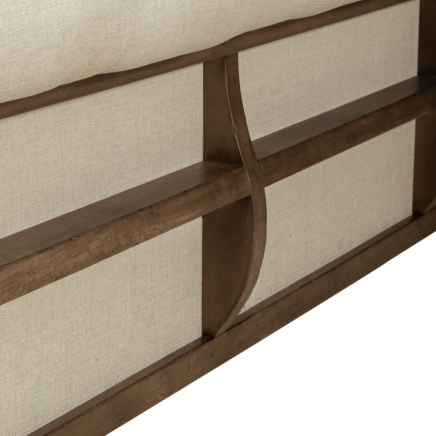 Americana Farmhouse - Queen Upholstered Sleigh Footboard - Dusty Taupe