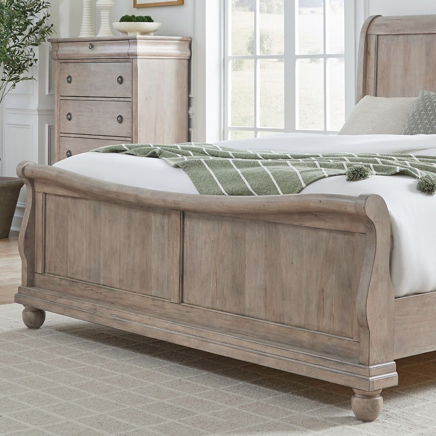 Rustic Traditions - King Sleigh Footboard - Saddle Tan