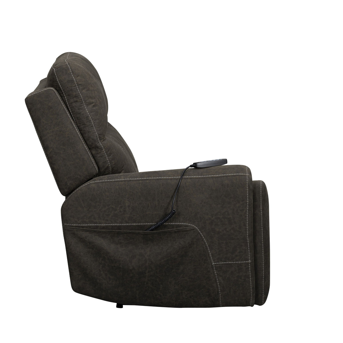 Gaia - LAF Recliner With Power Headrest, Footrest, Massage, Heat - Sable