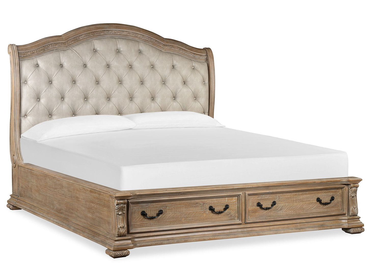 Marisol - Queen Sleigh Storage Footboard - Fawn
